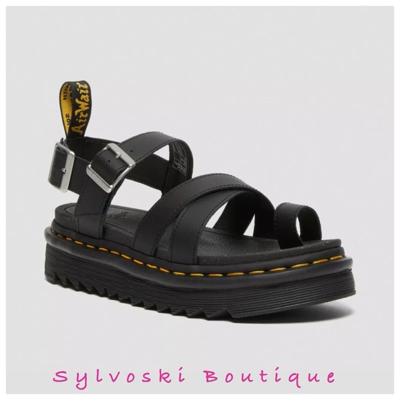 🔥 DR MARTENS AVRY HYDRO LEATHER STRAP SANDALS NWT - Picture 5 of 9